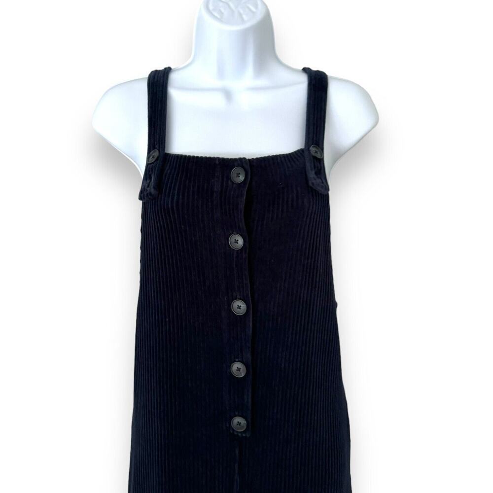 Madewell Texture & Thread Jumpsuit Navy Corduroy Stretch Button XXS - Picture 2 of 8